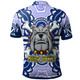 Australia City of Canterbury Bankstown Custom Polo Shirt - Indigenous Super Berries Tribal Footprints