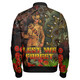 Australia Anzac Bomber Jacket - Anzac Soldier with Remembrance Poppy and Indigenous Patterns Bomber Jacket