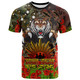 Australia Tigers T-shirt - Custom Anzac Tigers with Remembrance Poppy and Indigenous Patterns T-shirt