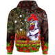 Sydney Roosters Hoodie - Custom Anzac Sydney Roosters with Remembrance Poppy and Indigenous Patterns Hoodie