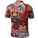 South Sydney Rabbitohs Polo Shirt - Custom Souths with Aboriginal Inspired Poppy Flowers Polo Shirt