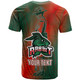 Rabbitohs Rugby T-shirt - Custom Anzac Rabbit Sport With Aboriginal Patterns T-shirt  2