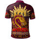 Brisbane Broncos Polo Shirt - Anzac Broncos Animals In Aboriginal Inspired Art Polo Shirt