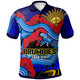 Brumbies Rugby Polo Shirt - Custom Anzac Day Brumbies Aboriginal Pattern with Horse and Poppy Flower
