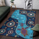 Australia Aboriginal Area Rug - Australia culture art with river and tortoise