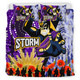 Melbourne Storm Anzac Aboriginal Inspired Bedding Set - Melbourne Storm with Remembrance Day Poppy Flower Bedding Set