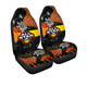 All Stars Rugby Anzac Aboriginal Inspired Car Seat Cover - All Stars with Anzac Day with Poppy Flower Car Seat Cover