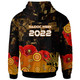 Australia Anzac Day and Naidoc Week Hoodie - Poppy Flower with Aboriginal Inspired Style and Turtle Indigenous Hoodie