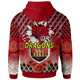 Australia Illawarra and St George Hoodie - Aboriginal Inspired And Anzac Day With Dragons Poppy Flower Patterns Hoodie