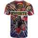 Knights Rugby T- Shirt - Aboriginal Knights Anzac Day'' Lest We Forget '' T- Shirt