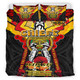 Chiefs Rugby Anzac Day Custom Bedding Set - Remembrance Waikato Chiefs With Maori Patterns And Poppy Flowers