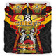 Waikato Chiefs Anzac Day Custom Bedding Set - Remembrance Chiefs With Maori Patterns And Poppy Flowers