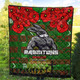 Australia Rabbitohs Quilt - Aboriginal InspiredAustralia Rabbitohs Anzac '' Lest We Forget '' With Poppy Flower Quilt