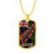 New Zealand Anzac Day Dog Tag - Anzac Day "We Will Remember Them" Camouflage Curve Patterns Dog Tag