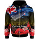 New Zealand Warriors Anzac Day Hoodie - Soldier With Poppies Flowers