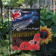 New Zealand Warriors Anzac Day Flag - Soldier With Poppies Flowers