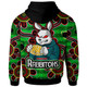 South Sydney Rabbitohs Hoodie - South Sydney Rabbitohs With Ball Aboriginal Inspired Style Of Dot Painting Patterns Custom Hoodie