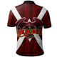 St. George Rugby Custom Polo Shirt - Dragons With Rugby Ball Aboriginal Patterns Custom Polo Shirt