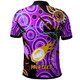 Melbourne Storm Polo Shirt - Custom Melbourne Storm Team with Aboriginal Inspired Dot Painting and Indigenous Pattern
