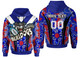 Bulldogs Rugby Hoodie - Custom Bulldogs Rugby Ball With Contemporary Style Of Aboriginal Painting Hoodie