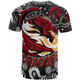 St.George Rugby T-Shirt - Custom Dragons Rugby Aboriginal Pattern Naidoc Week T-Shirt