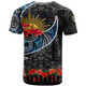 Sharks Rugby T-shirt - Cronulla-Sutherland Sharks Anzac Day with Poppy Flower Aboriginal T-shirt