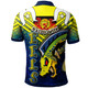 Parramatta Eels Polo Shirt - Custom Naidoc Week Parramatta Eels With Aboriginal Inspired Pattern ''Get up, Stand Up, Show Up' Polo Shirt