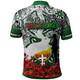 Souths Anzac Day Watercolor Polo Shirt - Lest We Forget Indigenous Dreaming Souths