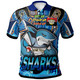 Sharks Rugby Polo Shirt - Custom Sharks Rugby Ball With Aboriginal Culture And Naidoc Week "Get Up, Stand Up, Show Up" Polo Shirt
