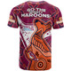 Queensland Team T-Shirt - Custom Queensland Maroons Kangaroo Dot Art Painting Splash T-shirt