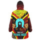 Australia Naidoc Week Snug Hoodie - Custom Naidoc with Torres Strait Island Aboriginal Inspired FootPrint "Get up!, Stand up! Show up!" Oodie Blanket