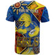 Parramatta Eels T-Shirt - Custom Parramatta Eels Ball With Aboriginal Inspired Art Personalised Player And Number T-Shirt