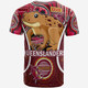 Queensland Team T-Shirt - Custom QLD Maroons Cane Toads With Art Personalised Player And Number T-Shirt