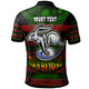 South Sydney Rabbitohs Polo Shirt - Custom Rabbit Aboriginal Inspired Style Pattern Personalised Player And Number Polo Shirt