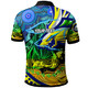 Parramatta Eels Polo Shirt - Custom Electric Parramatta Eels with Aboriginal Inspired Dot Painting Player And Number Polo Shirt