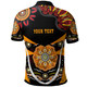 Wests Tigers Polo Shirt - Custom Wests Tigers Ball with Aboriginal Inspired Dot Painting Art Player And Number Polo Shirt