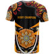 Wests Tigers T-shirt - Custom Wests Tigers Ball with Aboriginal Inspired Dot Painting Art Player And Number T-shirt