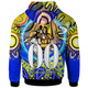 Gold Coast Titans Hoodie - Custom Gold Coast Titans with Aboriginal Inspired Dot Painting Style Player And Number Hoodie