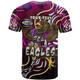 Sea Eagles Rugby T-Shirt - Custom Eagles Rugby With Aboriginal Patterns Personalised Player And Number T-Shirt