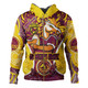 Australia Brisbane Broncos Custom Hoodie - Go Mighty Bronx Indigenous Art Personalised Player Name And Number Hoodie