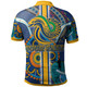 Parramatta Eels Polo Shirt - Custom Parramatta Eels Logo Aboriginal Inspired Indigenous Sport Style Polo Shirt