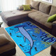 Australia Aboriginal Area Rug - Aboriginal art vector painting with hammerhead shark