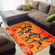 Australia Aboriginal Area Rug - Dancing people aboriginal art vector painting