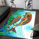 Australia Aboriginal Area Rug - Dugong aboriginal artwork with mother and baby