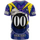 Melbourne Storm T-shirt - Custom Championship Melbourne Storm Mascot with Aboriginal Inspired Pattern Player And Number T-shirt
