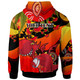 NRLW St.George Hoodie - Custom Cute Dragons with Aboriginal Inspired Dot Painting Style Player And Number Woman Hoodie