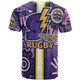 Melbourne Storm T-shirt - Custom Melbourne Storm Ball Aboriginal Inspired Indigenous Sport Style T-shirt