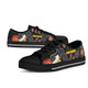 Penrith Panthers Low Top Shoes - Penrith Panthers Aboriginal Inspired with Ball Indigenous Style of Dot Painting Traditional