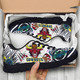 North Queensland Sneaker - Indigenous Super Cows With Sea Turtle Scratch Style Sneaker