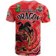 St. George Illawarra Dragons T-shirt - Custom SAINTS PROUD! INSPIRED! TRUE! Dragon Aboriginal Inspired Patterns T-shirt